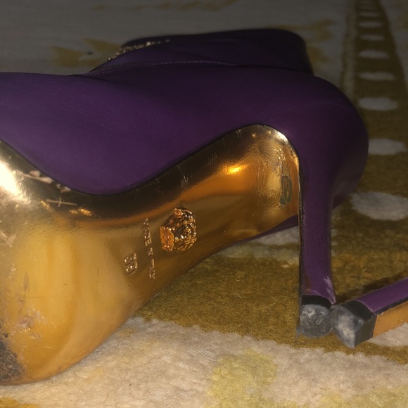Purple Versace Western Studded Boots - Picture 5 of 13